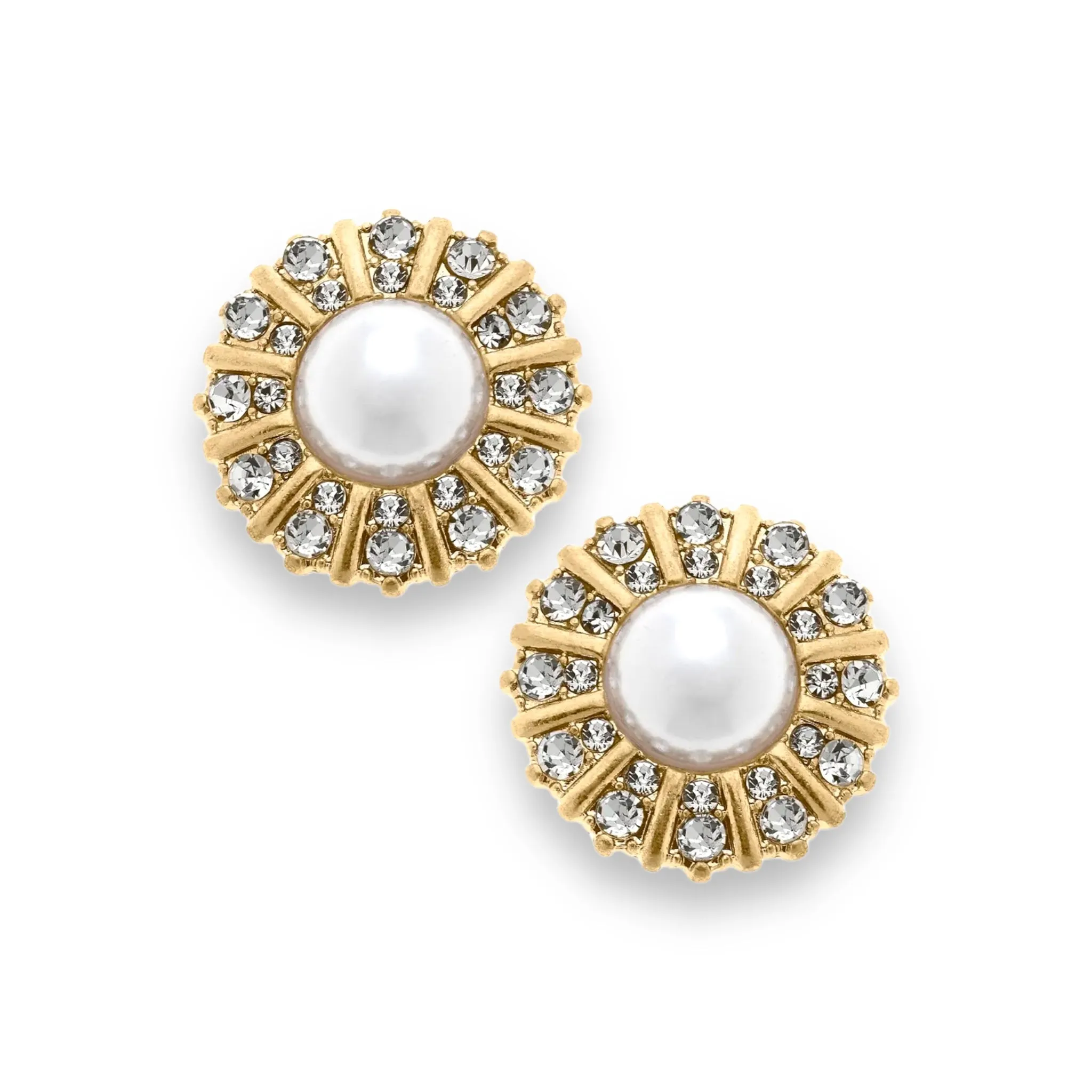 The Saoirse Pearl & Rhinestone Stud Earring
