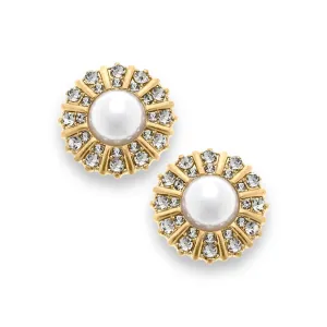 The Saoirse Pearl & Rhinestone Stud Earring
