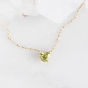 The Sweetheart Peridot Necklace | 10K Yellow Gold