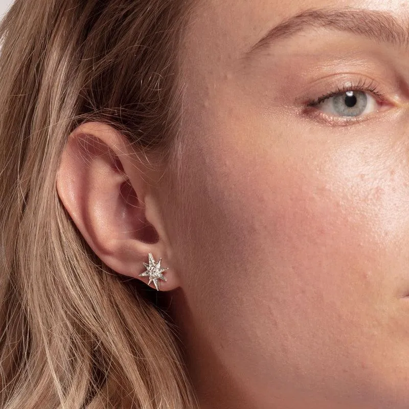 Thomas Sabo CZ Star Silver Stud Earrings