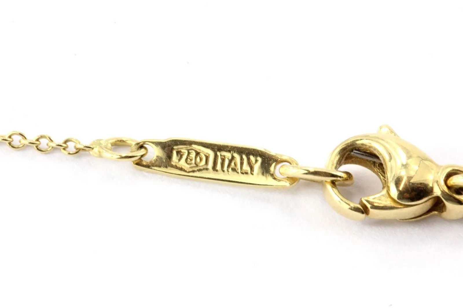 Tiffany & Co 18K Yellow Gold Heart Key Pendant And Necklace