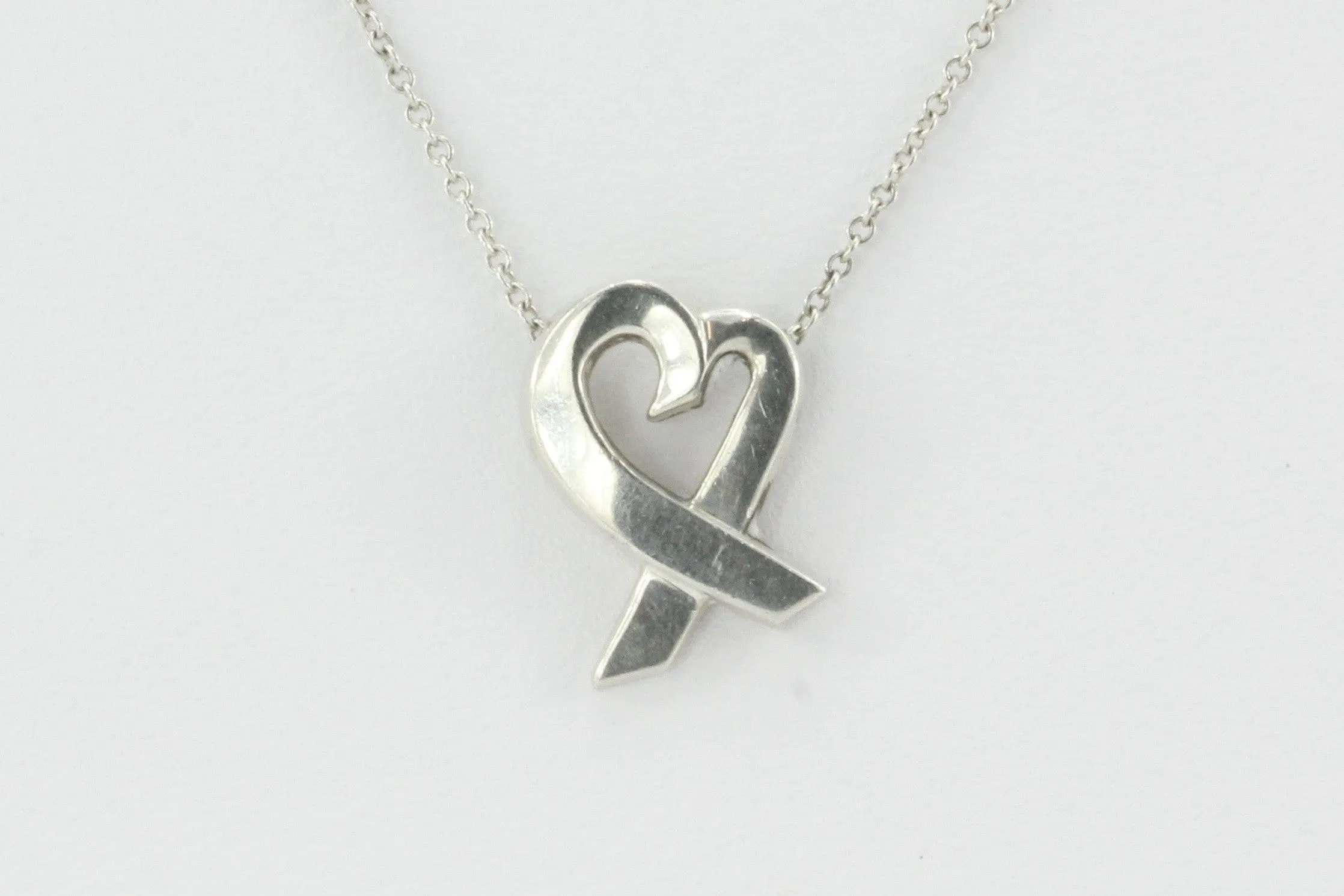 Tiffany & Co Paloma Picasso Sterling Silver Heart Necklace