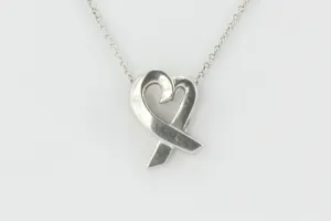 Tiffany & Co Paloma Picasso Sterling Silver Heart Necklace