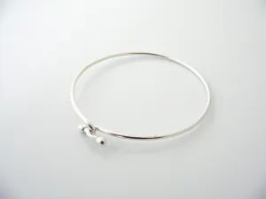 Tiffany & Co Silver Love Knot Hook Bangle Bracelet Infinity Interlocking Gift