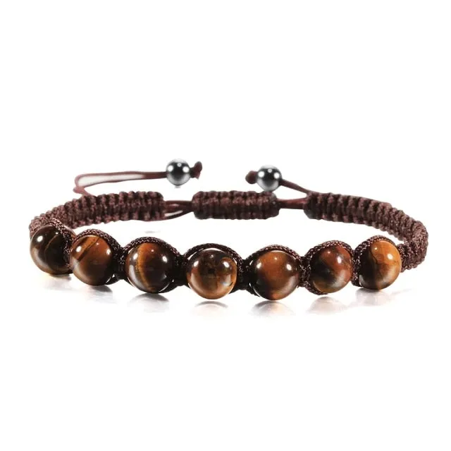 Tiger Eye Handmade Adjustable Unisex Beaded Bracelet