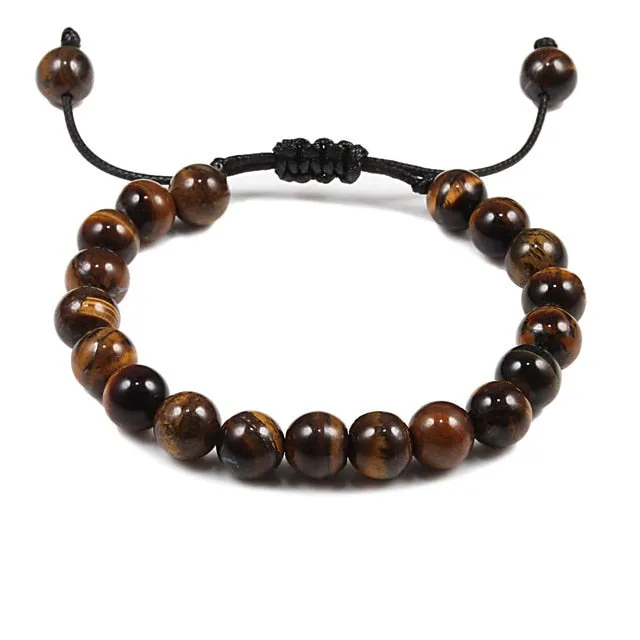 Tiger Eye Handmade Adjustable Unisex Beaded Bracelet