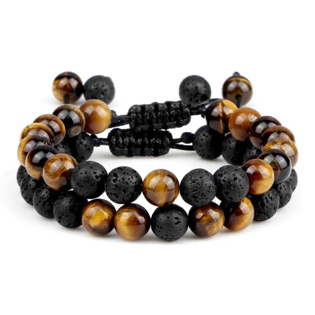 Tiger Eye Handmade Adjustable Unisex Beaded Bracelet