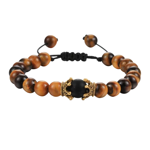 Tiger Eye Handmade Adjustable Unisex Beaded Bracelet