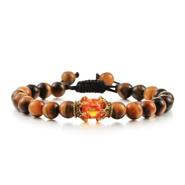 Tiger Eye Handmade Adjustable Unisex Beaded Bracelet
