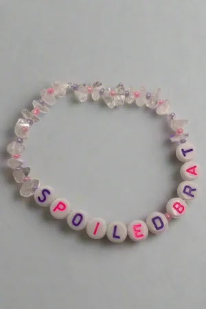 Tinkalink SPOILED BRAT Clear Quartz Wellbeing Crystal Bracelet