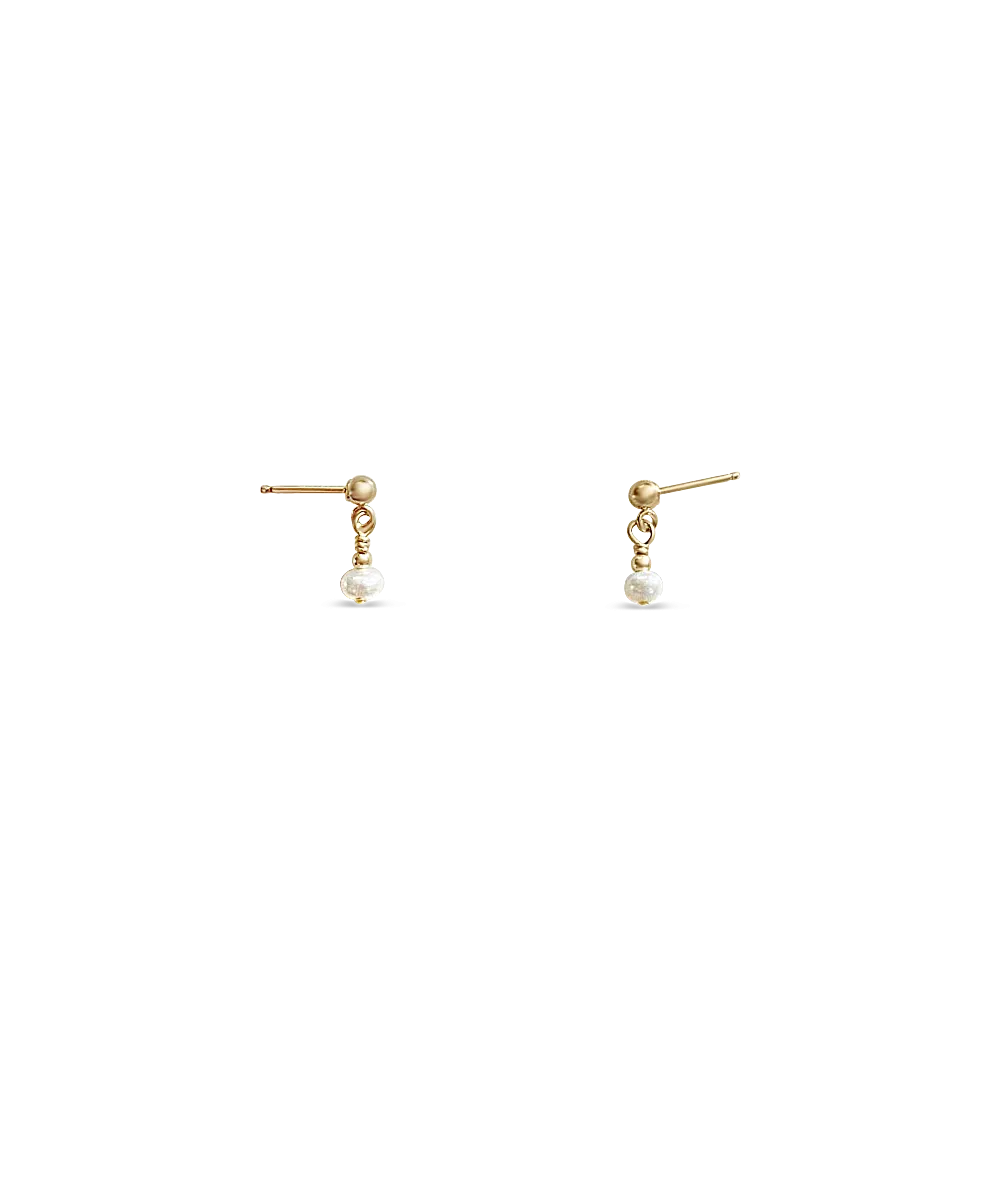 Tiny Pearl Stud Earrings