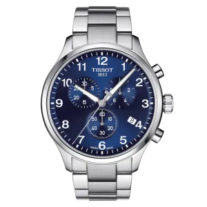 Tissot Chrono XL Classic Silver Stainless Steel Blue Dial Chronograph Quartz Watch for Gents - T116.617.11.047.01