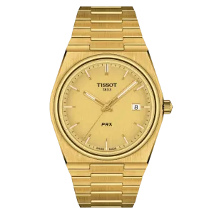 Tissot PRX Gold Stainless Steel Gold Dial Quartz Watch for Gents - T137.410.33.021.00