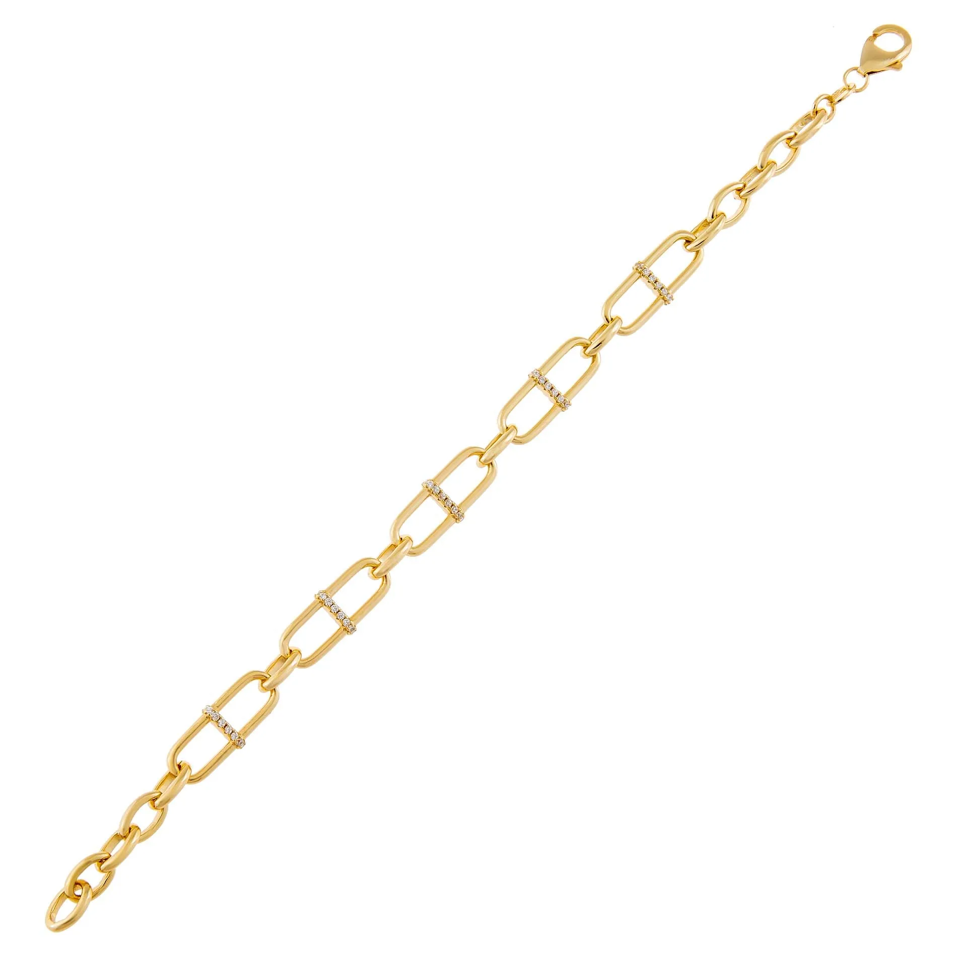 Toggle CZ Chain Bracelet