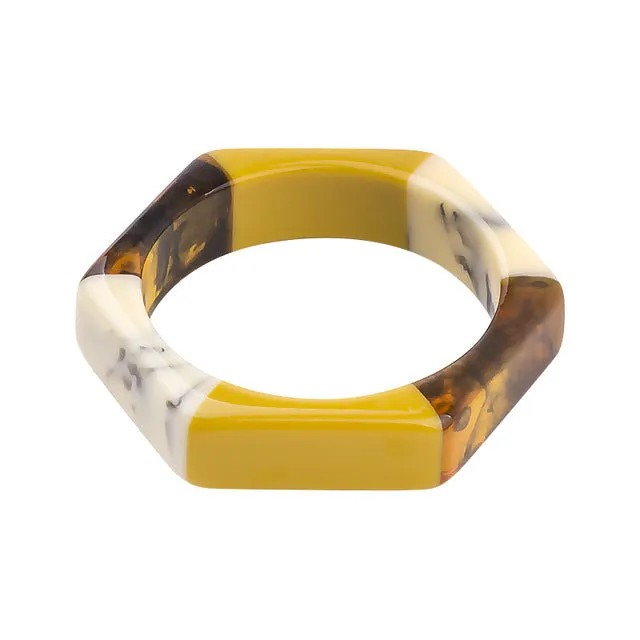 Tora Colorblock Resin Bracelet Bangle - 10 Colors