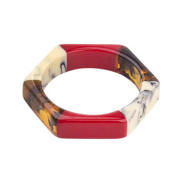 Tora Colorblock Resin Bracelet Bangle - 10 Colors