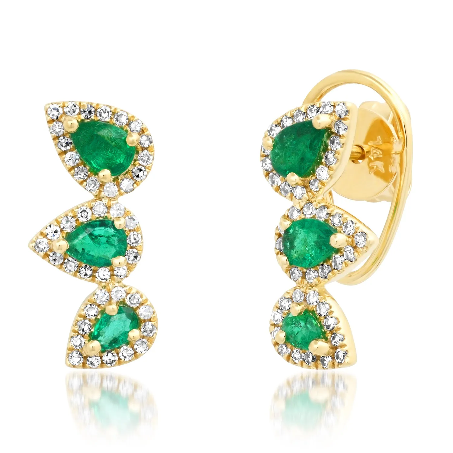 Triple Pear Studs