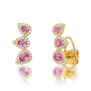 Triple Pear Studs