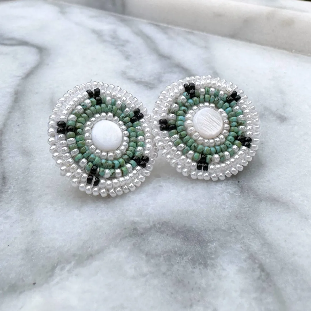 Turtle Island Pearl Earrings