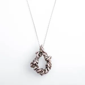 Twisted Diamond-Shaped Wire Pendant