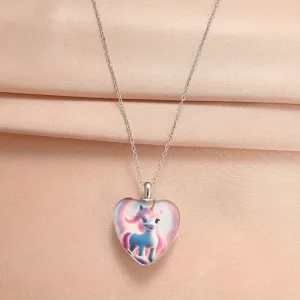 Unicorn Crystal Pendant Necklace Hip Hop Jewelry Men Women Gift