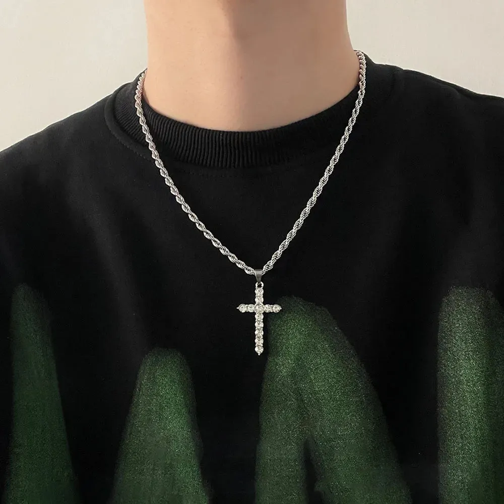 Unisex Double Layer Zircon Star Necklace