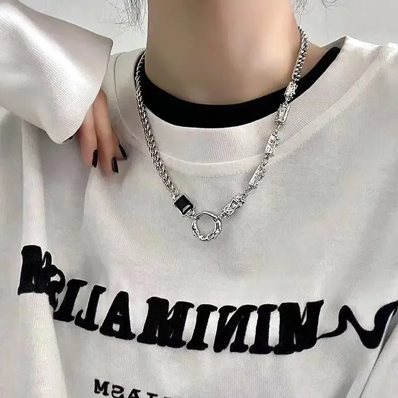 Unisex Double Layer Zircon Star Necklace