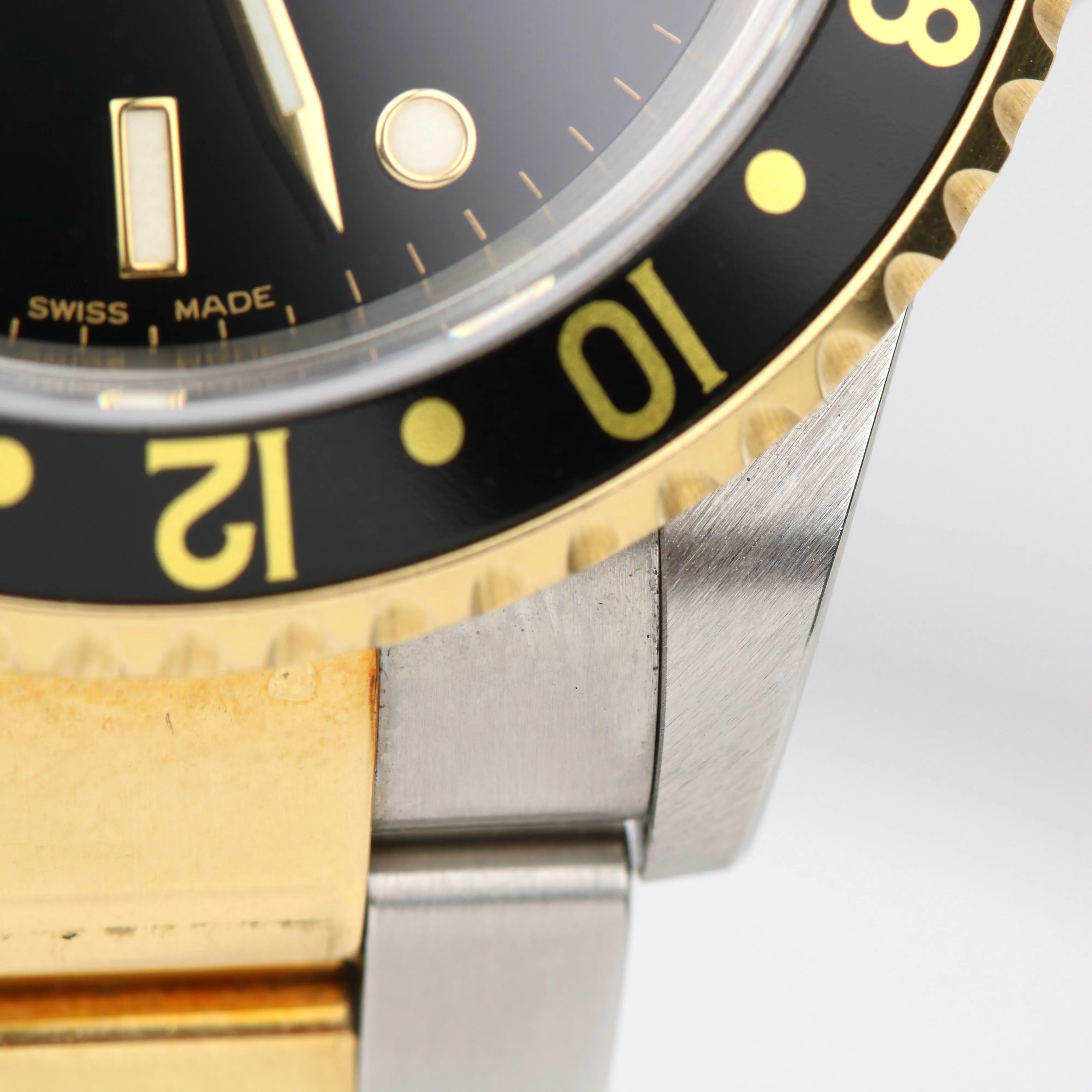 UNPOLISHED TOP CONDITION Rolex GMT-Master II Two-Tone P 18K Gold Watch 16713