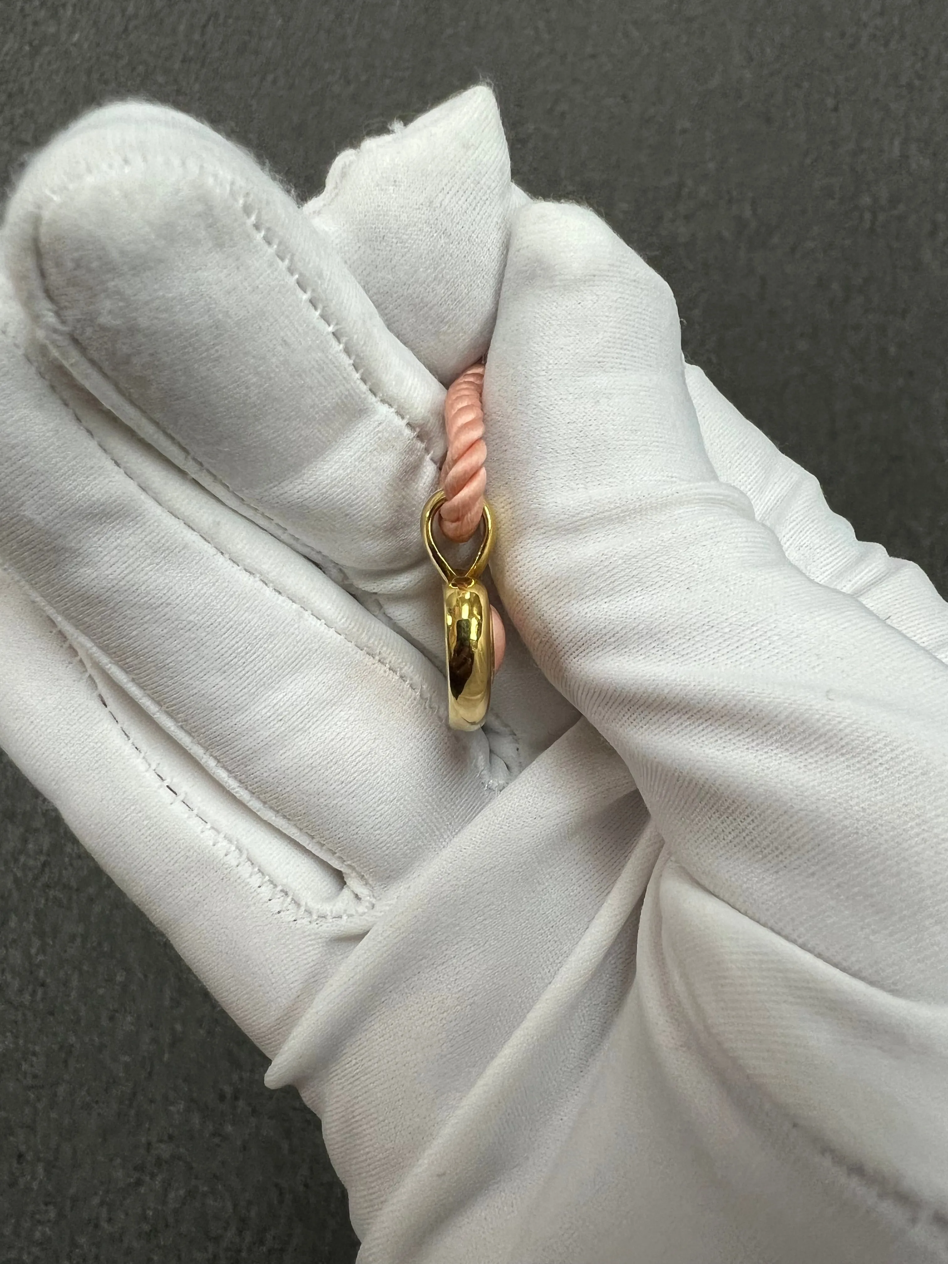 Van Cleef & Arpels Heart Shaped Coral Yellow Gold Pendant Necklace