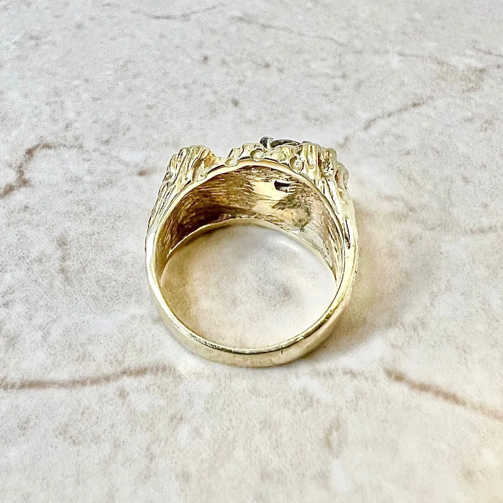 Vintage 14 Karat Yellow Gold 0.55 Carat Round Diamond Solitaire Ring