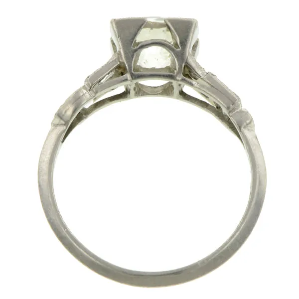 Vintage Diamond Engagement Ring, Old Euro 1.31ct