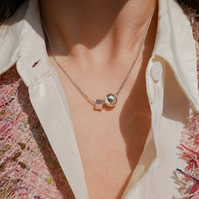 Vintage Double Sided Heart Pendant Necklace For Women