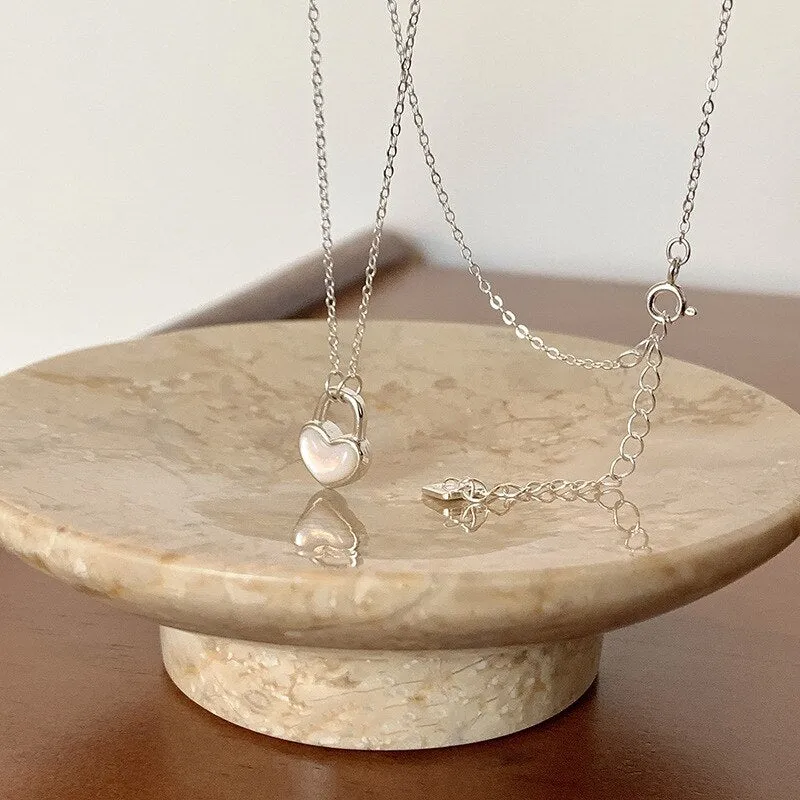 Vintage Double Sided Heart Pendant Necklace For Women