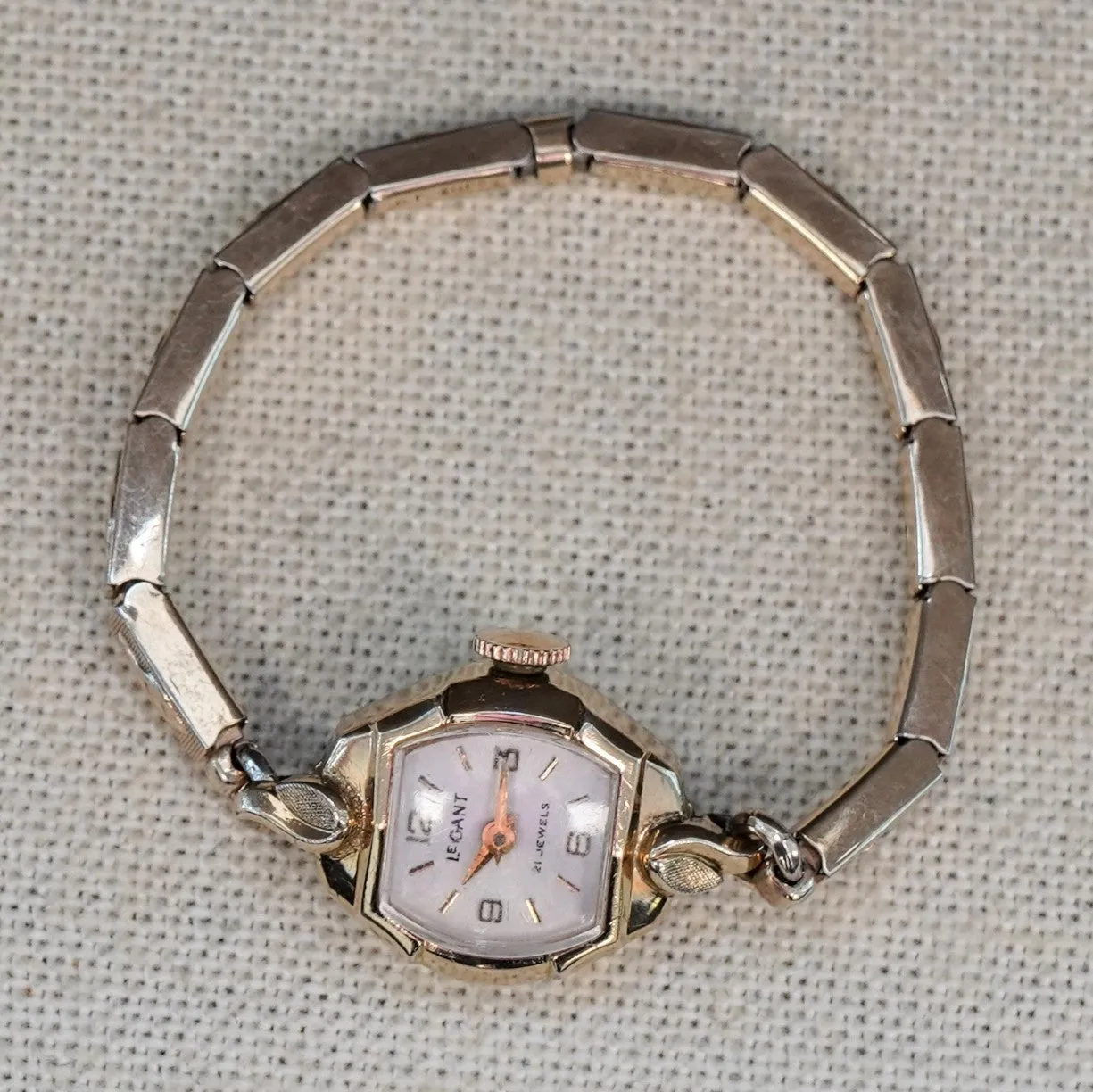 Vintage Le Gant Ladies Wristwatch 21 Jewels Manual Watch - Original 10K GF Bracelet