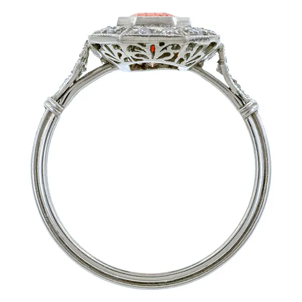 Vintage Precious Topaz & Diamond Ring, 2.17ct