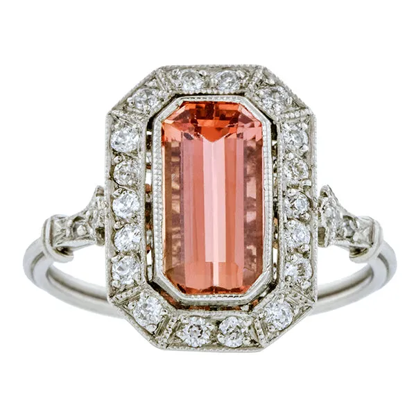 Vintage Precious Topaz & Diamond Ring, 2.17ct