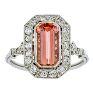 Vintage Precious Topaz & Diamond Ring, 2.17ct