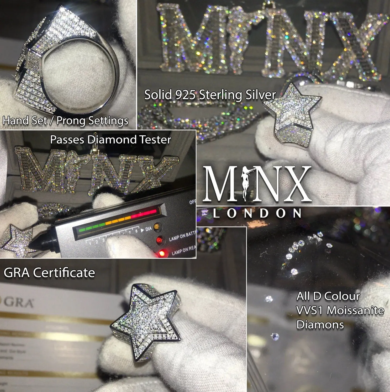 VVS1 Ring | Iced Out Ring | Star Ring | Moissanite Ring | Hip Hop Ring | Iced Out Star Ring | Big Star Ring | Moissanite Rings | Iced Ring