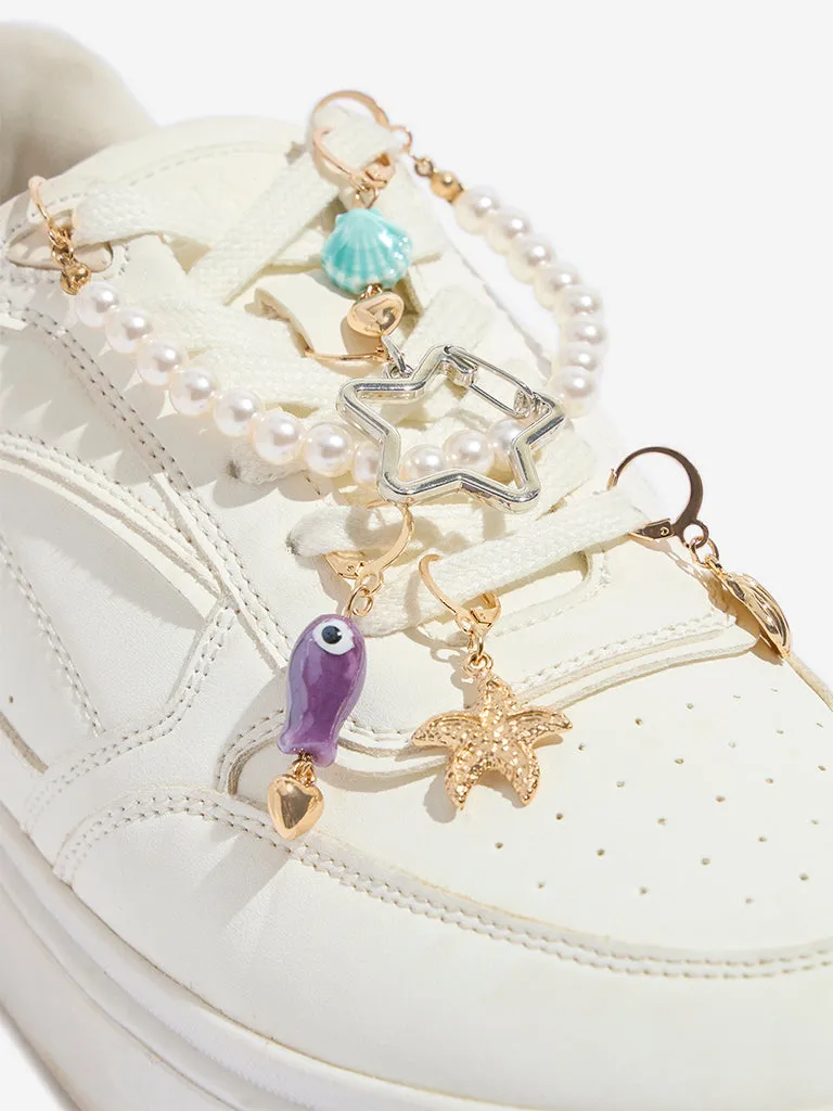 Westside Accessories Gold Assorted Ocean-Theme Statement Charms - Pack of 6
