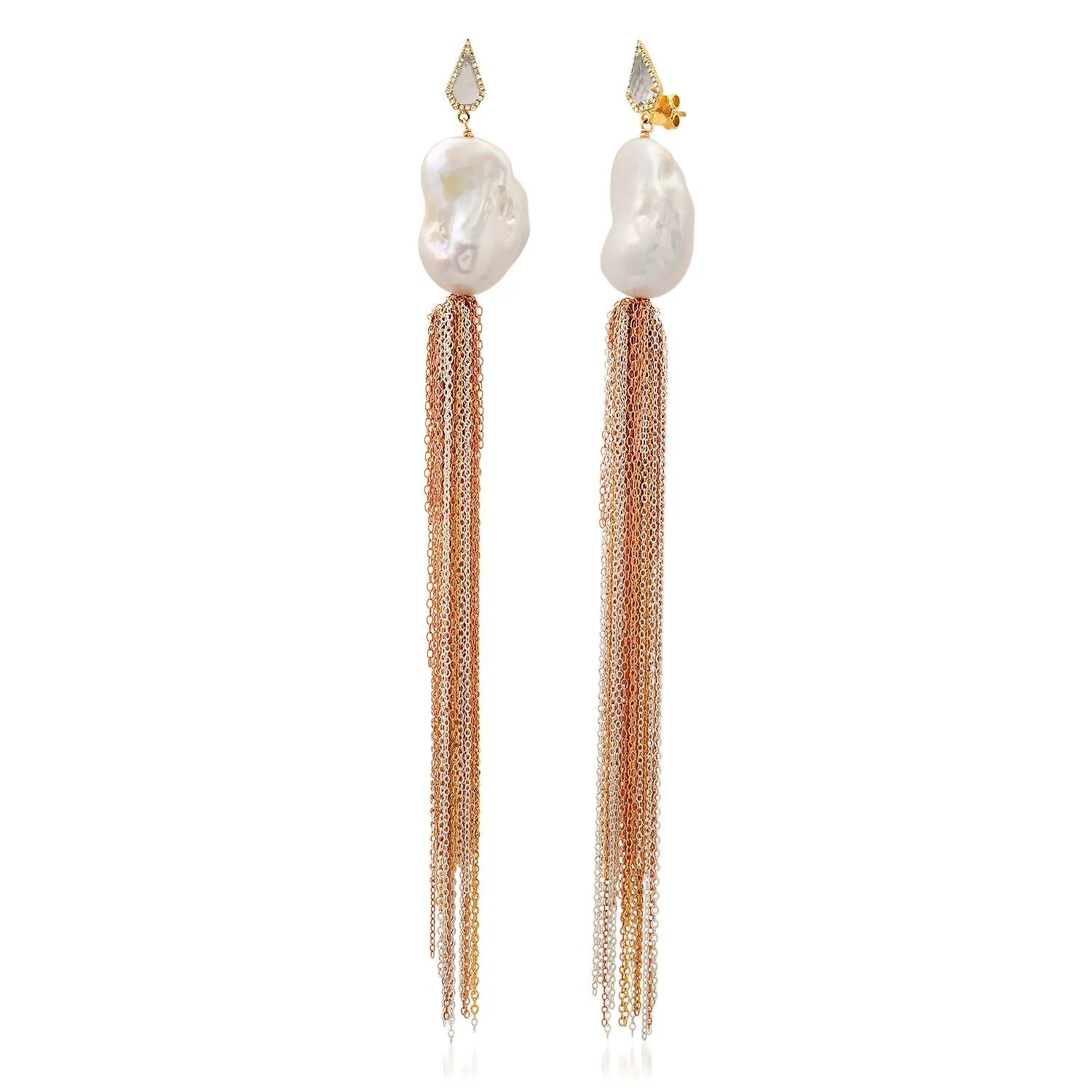 White Pearl Tassel Drops