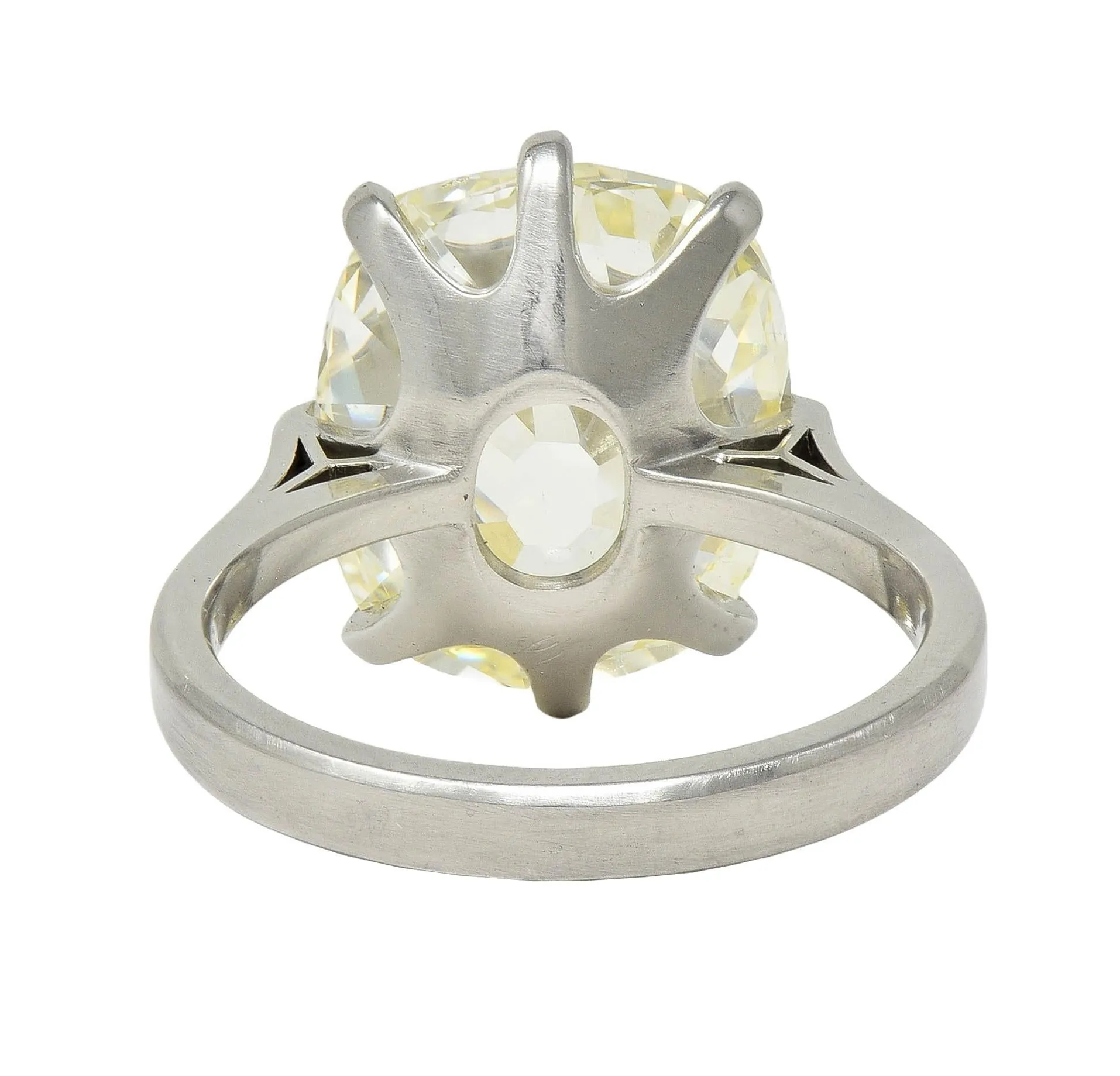 Wilson's Bespoke 10.18 CT Old Mine Cut Butter Diamond™ Platinum Solitaire Engagement Ring GIA