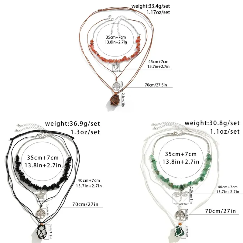 Women's 3pcs/Set Heart Dragonfly Star Graphic Necklaces