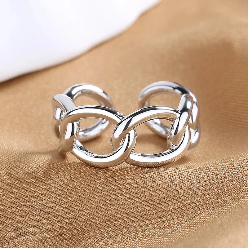 Women's Fashion Geometric Open Rings Accessory Black/White Round Epoxy Glossy Disk Female Trendy Golden Ring Jewelry Best Gifts