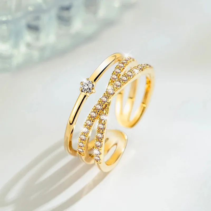 Women's Fashion Geometric Open Rings Accessory Black/White Round Epoxy Glossy Disk Female Trendy Golden Ring Jewelry Best Gifts