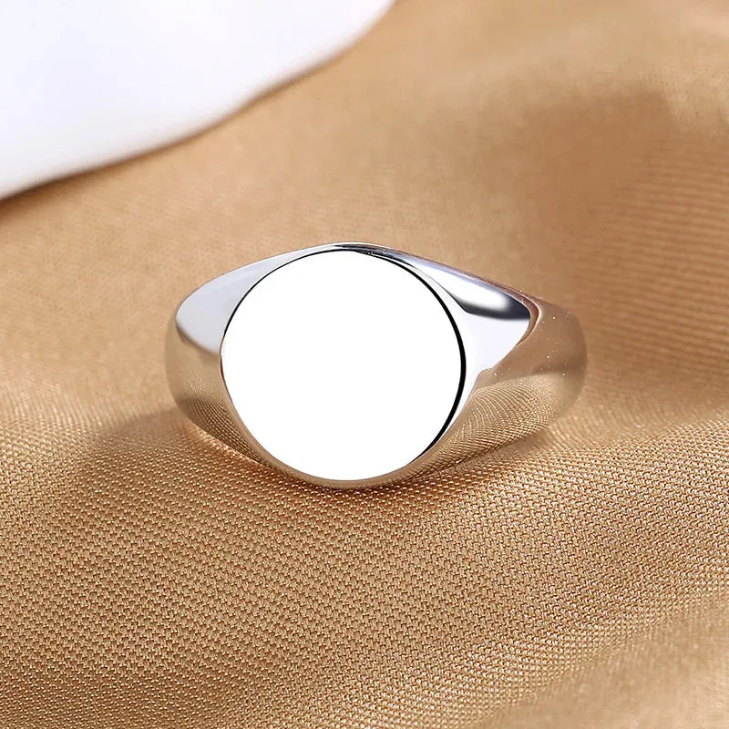 Women's Fashion Geometric Open Rings Accessory Black/White Round Epoxy Glossy Disk Female Trendy Golden Ring Jewelry Best Gifts