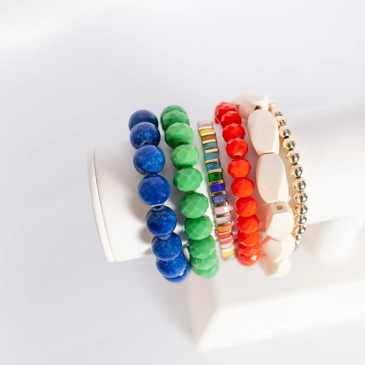 Wood Twist Cream Bracelet