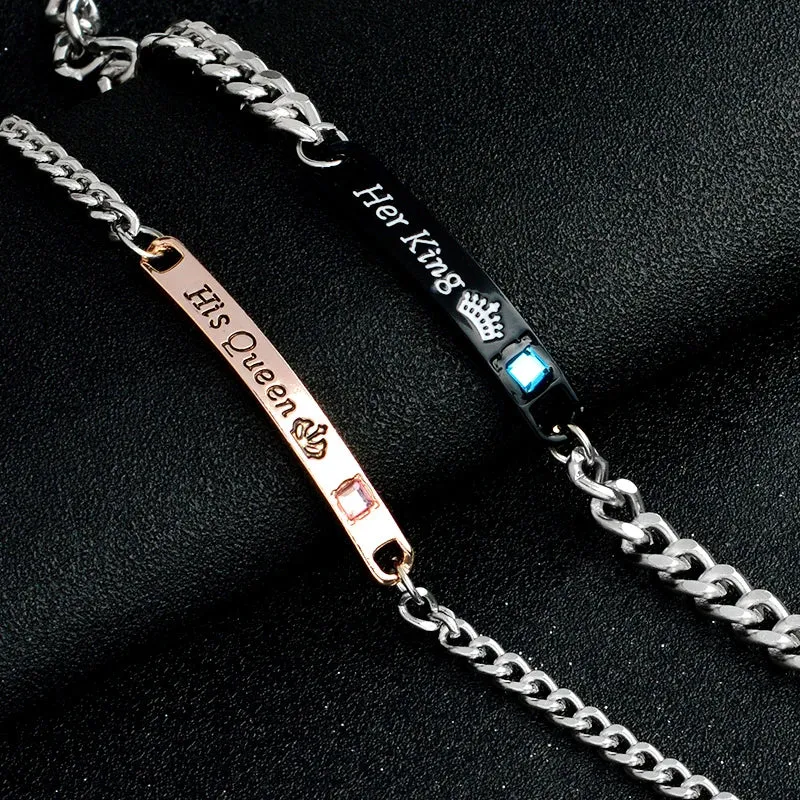 XEDZ Fashion Couple Bracelet Bracelet His Queen