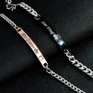 XEDZ Fashion Couple Bracelet Bracelet His Queen