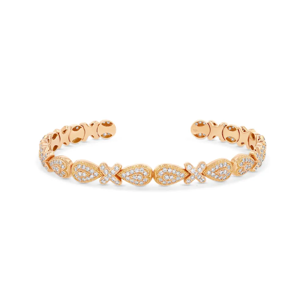 XOXO 18k Rose Gold Flexible Bangle