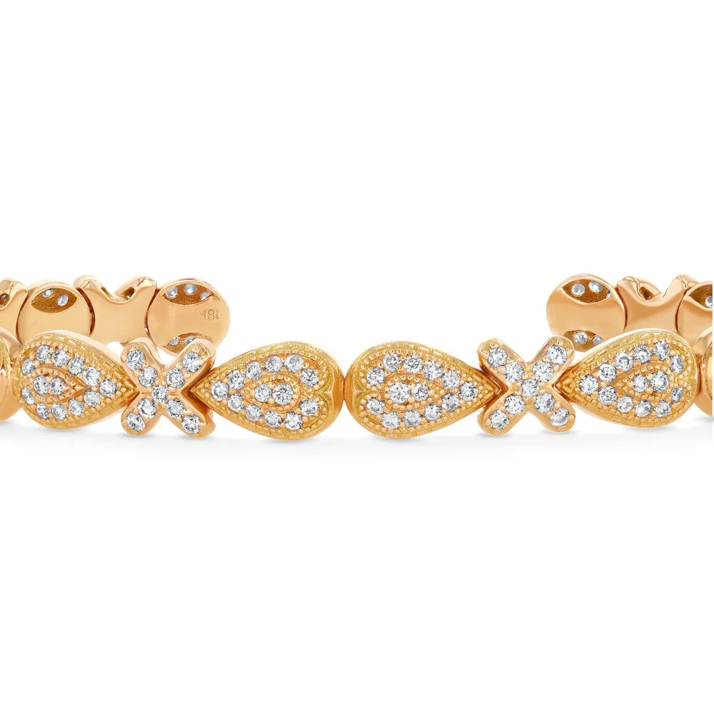 XOXO 18k Rose Gold Flexible Bangle